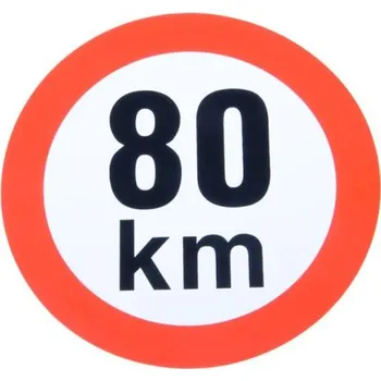 Samolepicí dekorace na vozidlo PUTNA Samolepka rychlost 80 km, průměr 150 mm