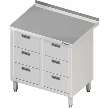 Dětský stůl Přístěnný stůl, blok se šesti zásuvkami 840x600x850 mm | STALGAST, 980236840