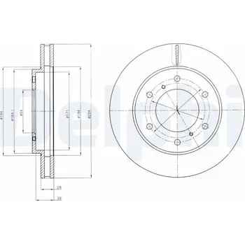 Brzdový kotouč Brzdový kotouč DELPHI BG4257