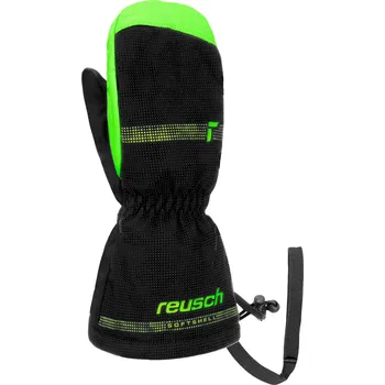 Cyklistické kalhoty Dětské rukavice Reusch Maxi R-TEX® XT Mitten Black/Green Gecko
