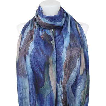 Šála Dámský teplý obdélníkový šál 3015-68, modré barvy 7200655-2
