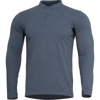 Pánské tričko PENTAGON Triko ROMEO HENLEY 2.0 dlouhý rukáv CHARCOAL BLUE velikost: 4XL