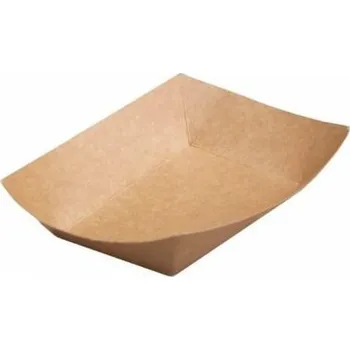 Jednorázové nádobí Papírový kraft tácek 16x12x4cm (100ks)