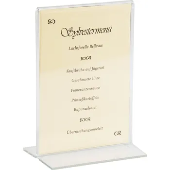 Stojánek na vánoční stromek Stojan z akrylu na menu 210x305 mm | CONTACTO, 6781/210