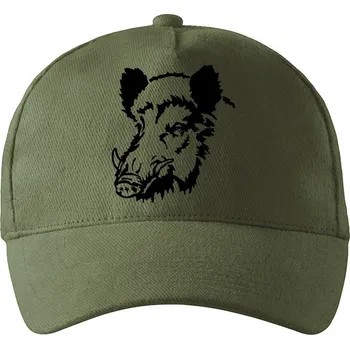 Kšiltovka Kšiltovka pro myslivce Prase divoké, Barva Khaki, Velikost 19×11 cm , Canvas Kšiltovka Bezvatriko.cz 0534