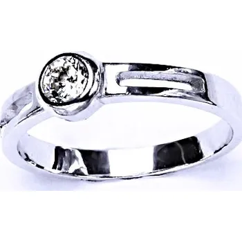 Prsten Stříbrný prsten čirý zirkon - VR245 (Stříbrný prsten se zirkonem)