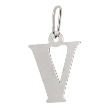 Přívěsek Přívěšek písmeno V z bílého zlata PA0064VBF