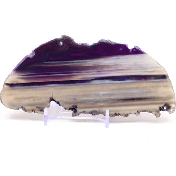 Přírodní kámen Magieprirody.cz Achátový plát velikost 14 cm + stojánek #1697 - Top kvalita