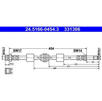 Brzdová hadice Brzdová hadice ATE 24.5166-0454.3