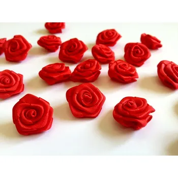 Party dekorace Saténové růžičky červené