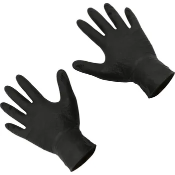 Vyšetřovací rukavice Superior extra pevné nitrilové rukavice velikost M černé 10ks