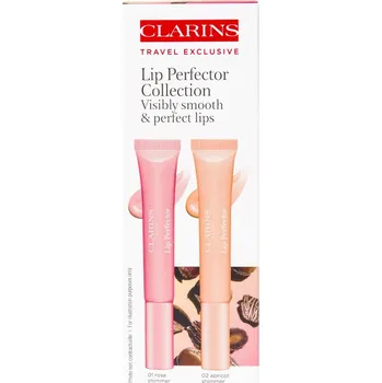 Dámský parfém Clarins LS SET Lip Gloss N° 01 Rose Shimm.12 ml + Lip Gloss N° 02 Apricot Shimm.12ml