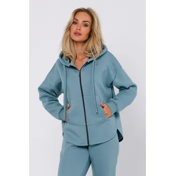 Dámská mikina M761 Mikina s kapucí na zip a klokaní kapsou - agave EU S/M