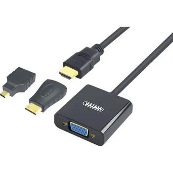 Video kabel Unitek adaptér micro/mini HDMI - VGA + audio [Y-6355]
