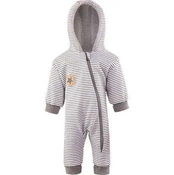 Dětský overall Little Angel Overal podšitý lem Outlast® - pruh bílošedý Velikost oblečení: 62