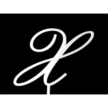 Jedlá dekorace na dort Písmeno na dort - X - bílé