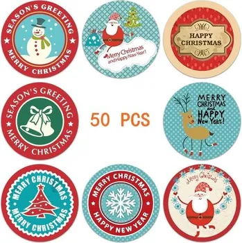 Vánoce Dekorační vánoční samolepky - CZ03-50ks