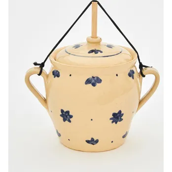 Zavařovací hrnec pickles 1L světlý - hrnec na kvašenou zeleninu (ruční výroba)