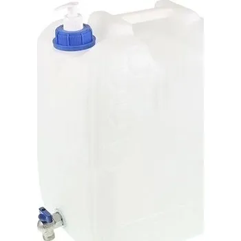 Kanystr Kanystr na vodu 20 l s kovovým kohoutem a zásobníkem na mýdlo, bílý