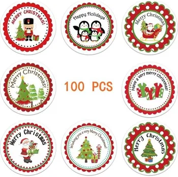 Vánoční dekorace Dekorační vánoční samolepky - D109-100ks