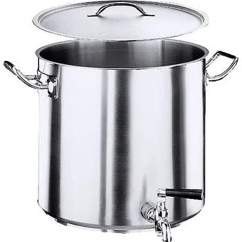 Hrnec Hrnec ze saténové nerezové oceli s výpusti 50 l | CONTACTO, Seria 2100