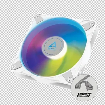 PC ventilátor ARCTIC P12 PWM PST A-RGB 0db (White) – ventilátor do PC 120mm 4pin PWM PST