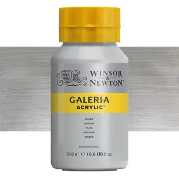 Výtvarná barva Akrylová barva Winsor & Newton 500ml - Silver