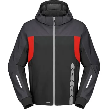 Moto bunda Bunda hoodie h2out, spidi (černá/antracit/červená, vel. 2xl)