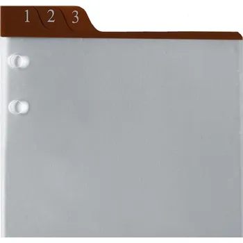 pravítka Dělicí listy čísla 1–3 hnědé A6 (3 ks)