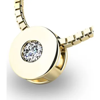 Přívěsek Dámský přívěsek žluté zlato 585/1000 přírodní diamant 0.082 ct G/SI 10912-ZL-DIA bez řetízku