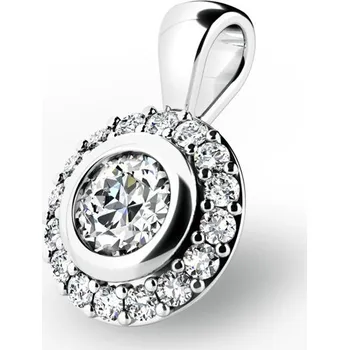 Přívěsek Dámský přívěsek bílé zlato 585/1000 přírodní diamant 0.312 ct G/SI briliantový 10823-B