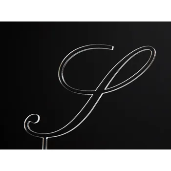 Jedlá dekorace na dort Písmeno na dort - S - čiré