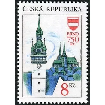 Poštovní známka Česká pošta (1993) č. 9 ** - Česká republika - Krásy naší vlasti II - 750 let města Brna
