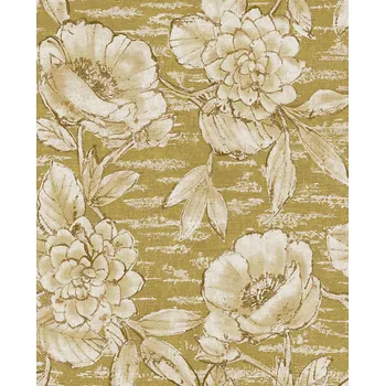 Tapeta Eijffinger Luxusní okrová květinová vliesová tapeta na zeď, 333411, Emerald, Eijffinger, velikost 0,7 x 10 m