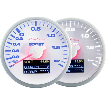 Budík Budík DEPO 4v1 60mm White - Tlak turba + Tlak oleje + Teplota oleje + Voltmetr