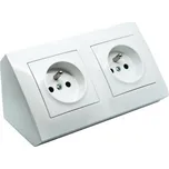 Simon KS-BOX2ZBK-W Rohová zásuvka KS-BOX2ZBK-W bílá