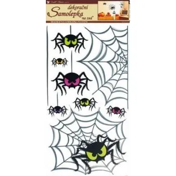 Samolepící dekorace Samolepky na zeď pavouci 60x32cm
