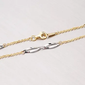 Řetízek Dámský řetízek zlato mix 585 kombinovaný 45-1091 délka 42 cm