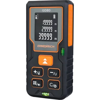 Měřící laser Laserový měřič Ermenrich Reel PLUS GD80 Černý