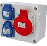 Famatel 3069 Krabice 3069 IP54 2x230V s ochr. kolíkem, 1x400V/16A/5, 170x140x90mm, hladké boky