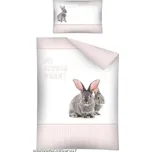 POVLEČENÍ fototisk do postýlky Králíčci růžový