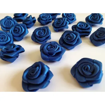 Party dekorace Saténové růžičky modré