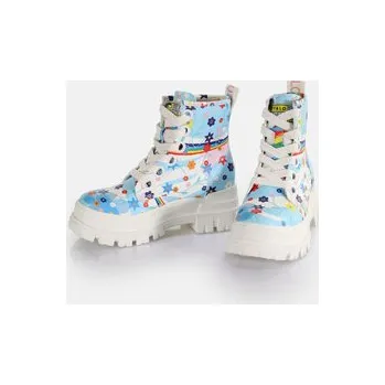 Dámská obuv BUFFALO Aspha Lace Up Hi - Vegan Nappa - White Rainbow 39