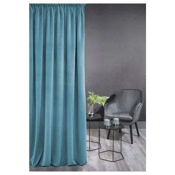 Velurové závěsy Malaga Tyrkysová (Z)