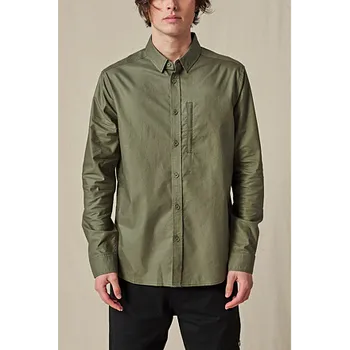 Pánská košile Košile Globe FOUNDATION LS SHIRT Olive velikost S