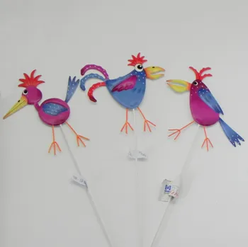 Zahradní dekorace Ptáčci kov zápich mix (HAF-15A007Y-1.2.3)