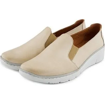 Pánské pantofle Vlnka Dámské kožené polobotky Andrea béžová velikost obuv dospělí 36