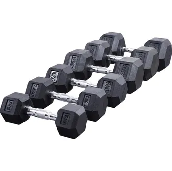 Köck sport Jednoruční pogumovaná činka HEX - různé váhy Váha: 15 kg