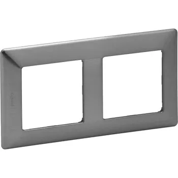 vypínač Legrand Valena LIFE dvojrámeček nerez 754152