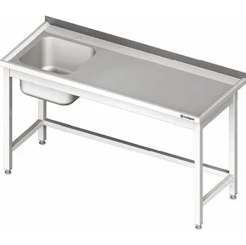 Dětský stůl Stůl s jednokomorovým dřezem z levé strany bez police 1600x600x850 mm | STALGAST, 980676160